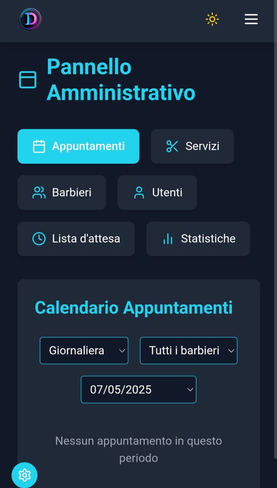 Dashboard Amministrativa